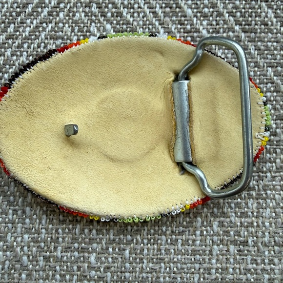 Handcrafted Beaded Belt Buckle - Multicolor - Picture 5 of 6